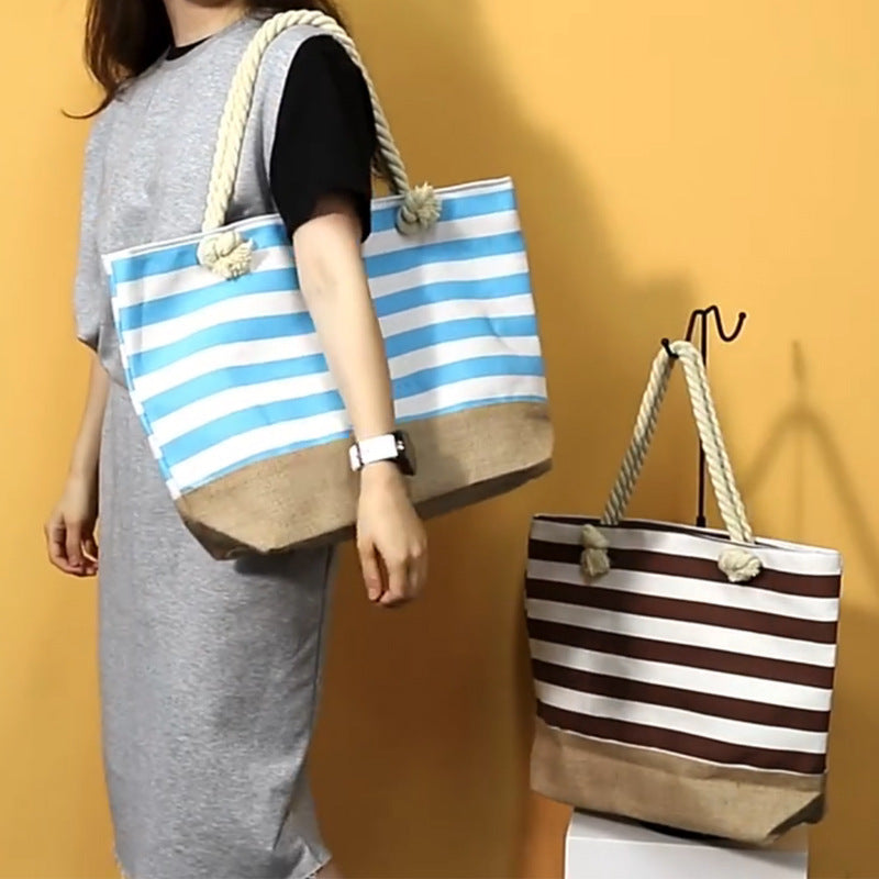 Vallerie Striped Swim Tote